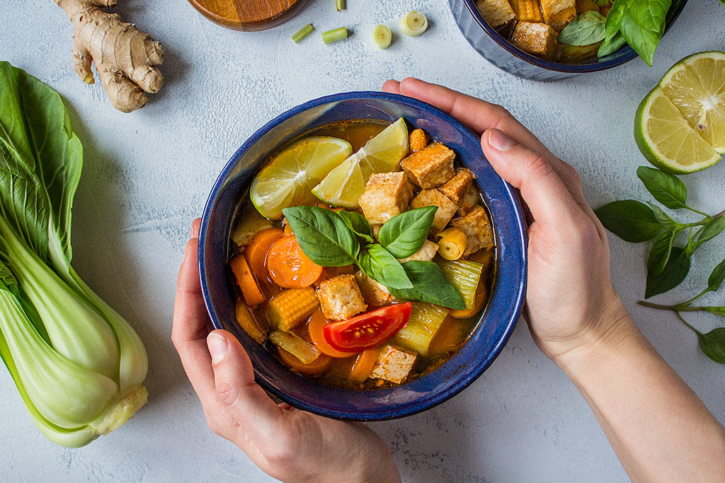 Vegane Tom Yum Suppe
